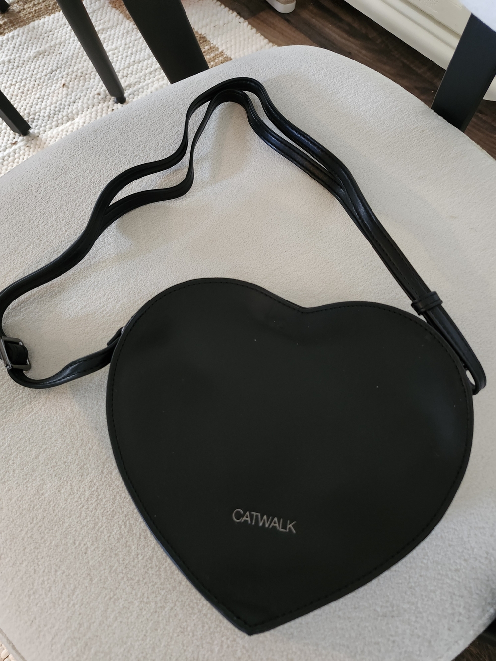 Catwalk Black Heart Crossbody Bag